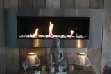 Sfeerhaard met Buddha beeld en kaarsen