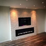 Witte steenstrip met LED verlichting